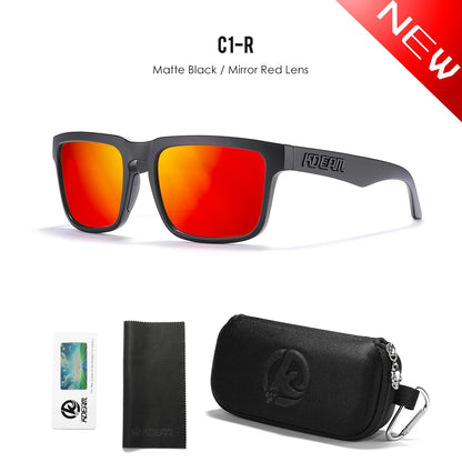 Gafas de Sol Polarizadas KDEAM Unisex | Diseño Cuadrado Casual con Estuche Rígido