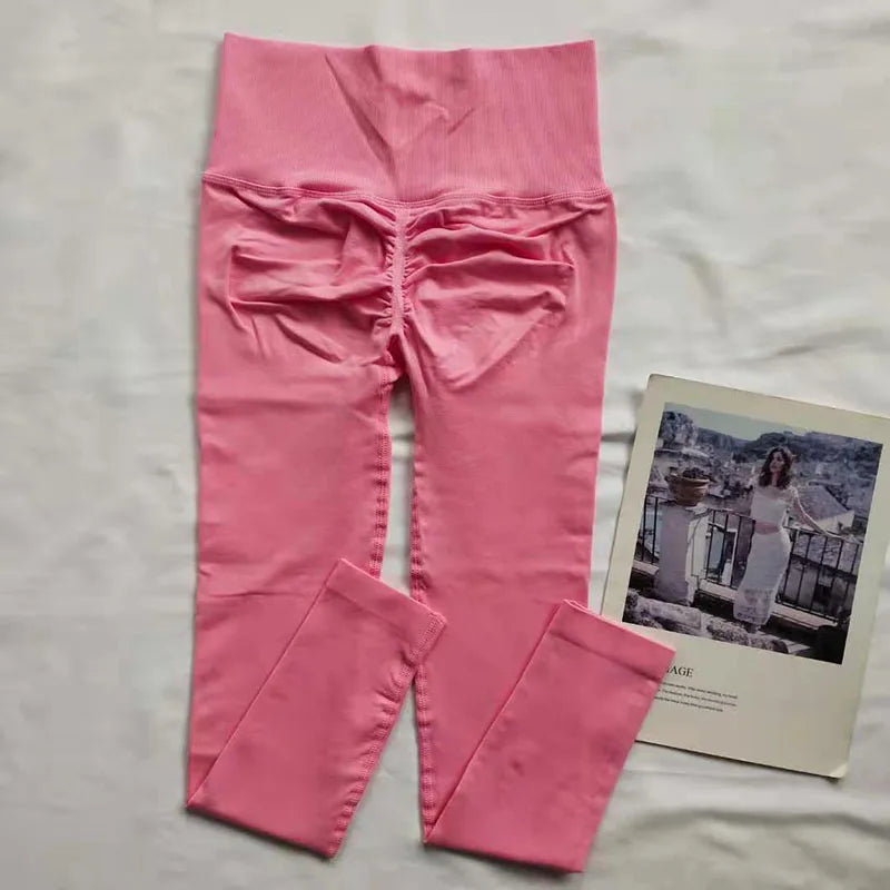 Leggings Deportivos de Cintura Alta sin Costuras | Pantalón Yoga Fitness Quick Dry con Efecto Push Up