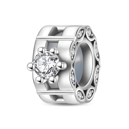 Charm de Plata 925 con Mariposa y Dragón – Abalorio Colorido con Zirconia Arcoíris para Pulseras DIY