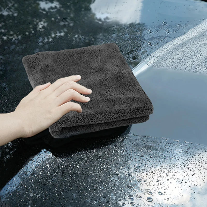 SEAMETAL Toalla de Microfibra 40x40cm para Coche – Paño de Limpieza Grueso, Alta Absorción, Secado y Detallado de Auto