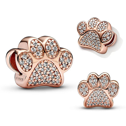 Charm Colgante Pareja Plata 925 y Oro Rosa | Compatible Pandora Original | Pulsera o Collar Mujer