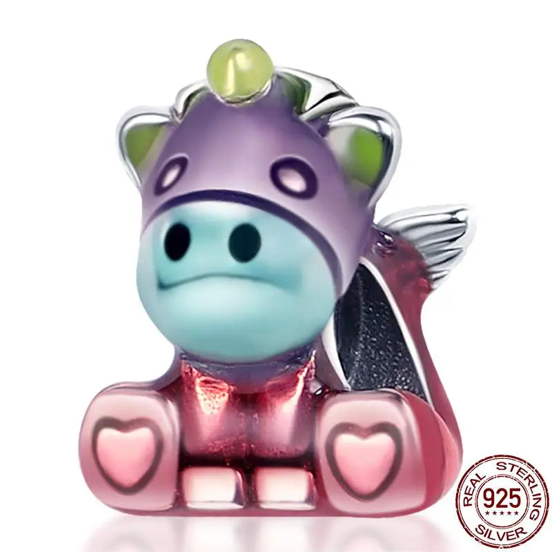 Charm animal mascota en plata 925 – Abalorio elegante para pulsera o collar tipo Pandora, joyería personalizada mujer
