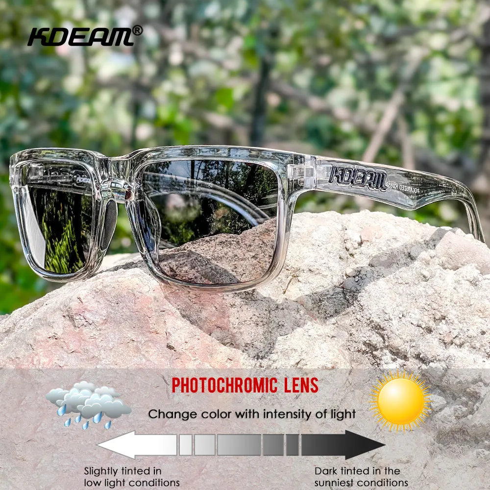 KDEAM Gafas de Sol Fotocromáticas y Polarizadas | Unisex Categoría 3 con Estuche de Lujo