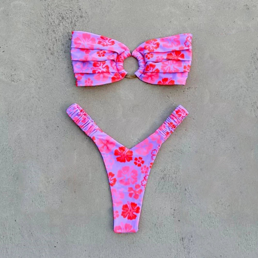 Micro Bikini Push Up Mujer 2025 | Brasileño Tanga Estampado Sexy