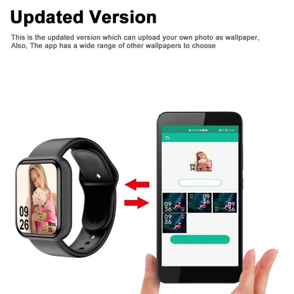 Smart Watch Y68 – Reloj Inteligente Deportivo con Monitor de Ritmo Cardíaco, Fitness y Notificaciones
