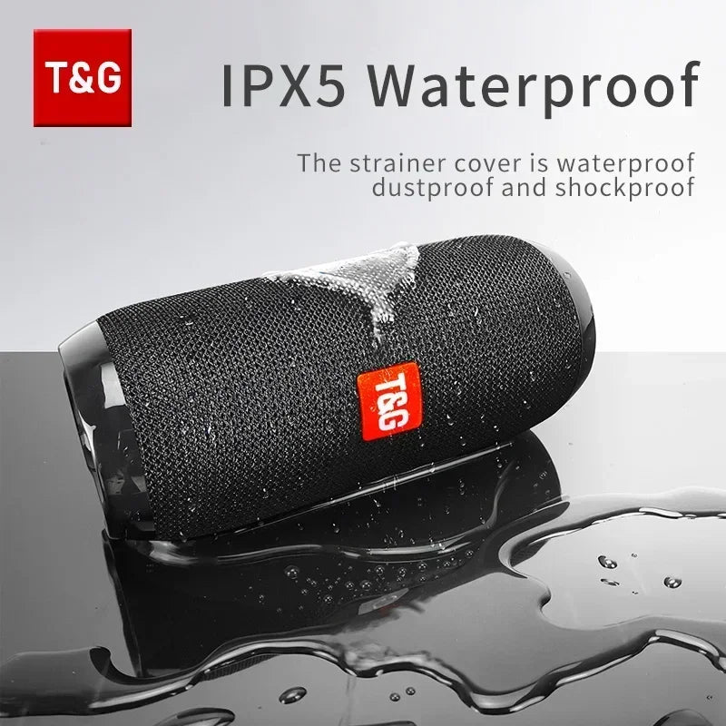 T&G TG117 Altavoz Bluetooth Portátil – Parlante Inalámbrico IPX5, Batería 10H, Manos Libres, FM, USB, TF Card