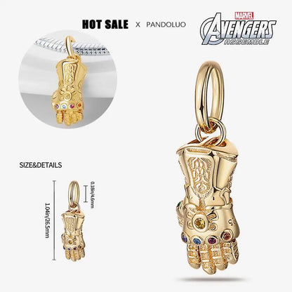 Charm Marvel Iron Man y Spiderman en Plata 925 – Abalorios Disney para Pulsera Original Mujer