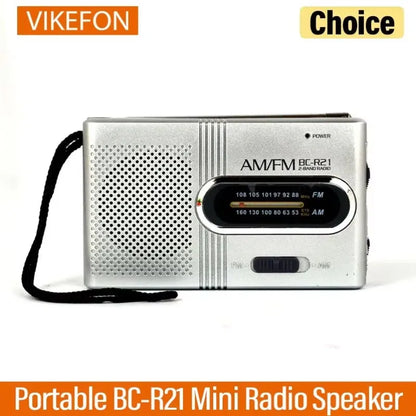 Mini radio portátil AM/FM BC-R21/961/962 – Batería AA, mejor recepción y sonido duradero