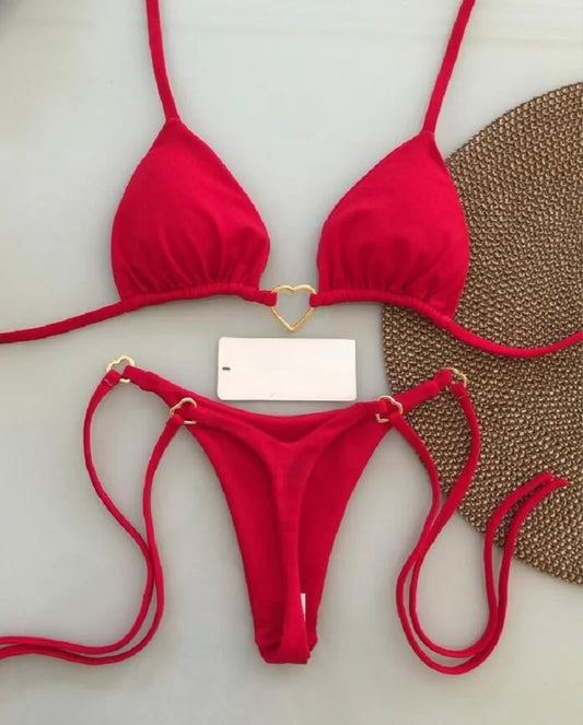 Bikini Sexy Mujer Halter | Set de Baño 2 Piezas Triángulo Tanga Brasileño RUOTONSEPT