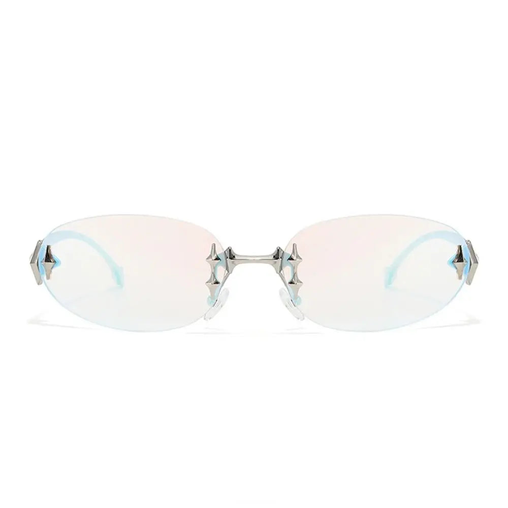 Gafas de Sol Y2K Retro Sin Montura | UV400 Protección | Estilo Vintage Ligero
