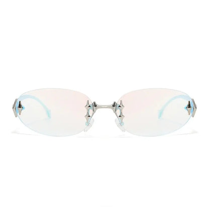 Gafas de Sol Y2K Retro Sin Montura | UV400 Protección | Estilo Vintage Ligero