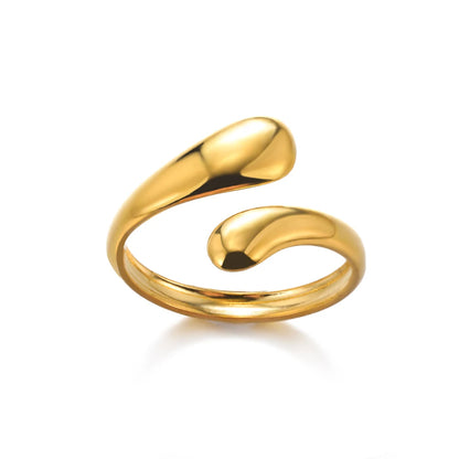 Anillos Clásicos de Acero Inoxidable 316L para Mujer - Color Dorado de Lujo Antialérgico y Duradero