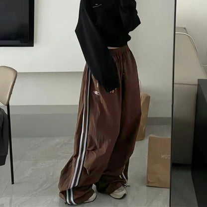 Pantalones Sweatpants Retro Mujer | Oversize Baggy Cintura Elástica Pierna Ancha Y2K Streetwear