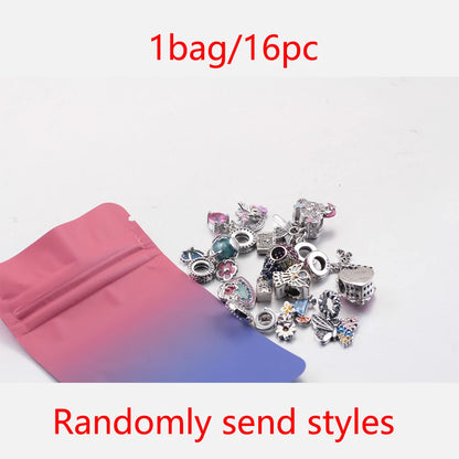 Charm sorpresa de plata 925 estilo estrella y corazón – Bolsa sorpresa random para pulsera DIY mujer