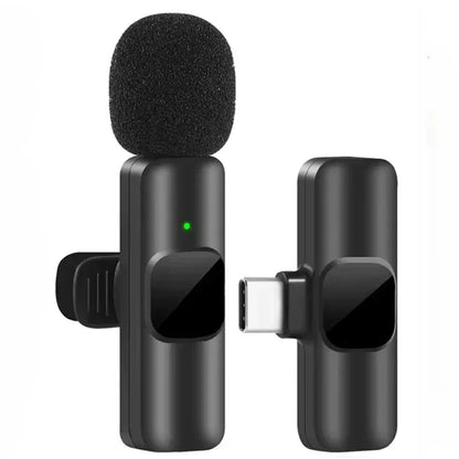 Basix Micrófono Lavalier Inalámbrico 2.4G | Mini Micrófono Portátil para iPhone, Android, Grabación, Streaming y Entrevistas