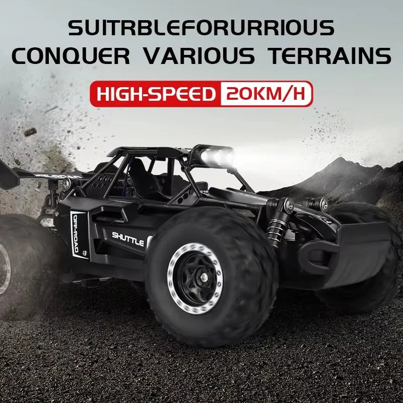 Coche RC Drift 1:16 Todoterreno – Control Remoto 2.4G Alta Velocidad con Luces LED Juguete para Niños