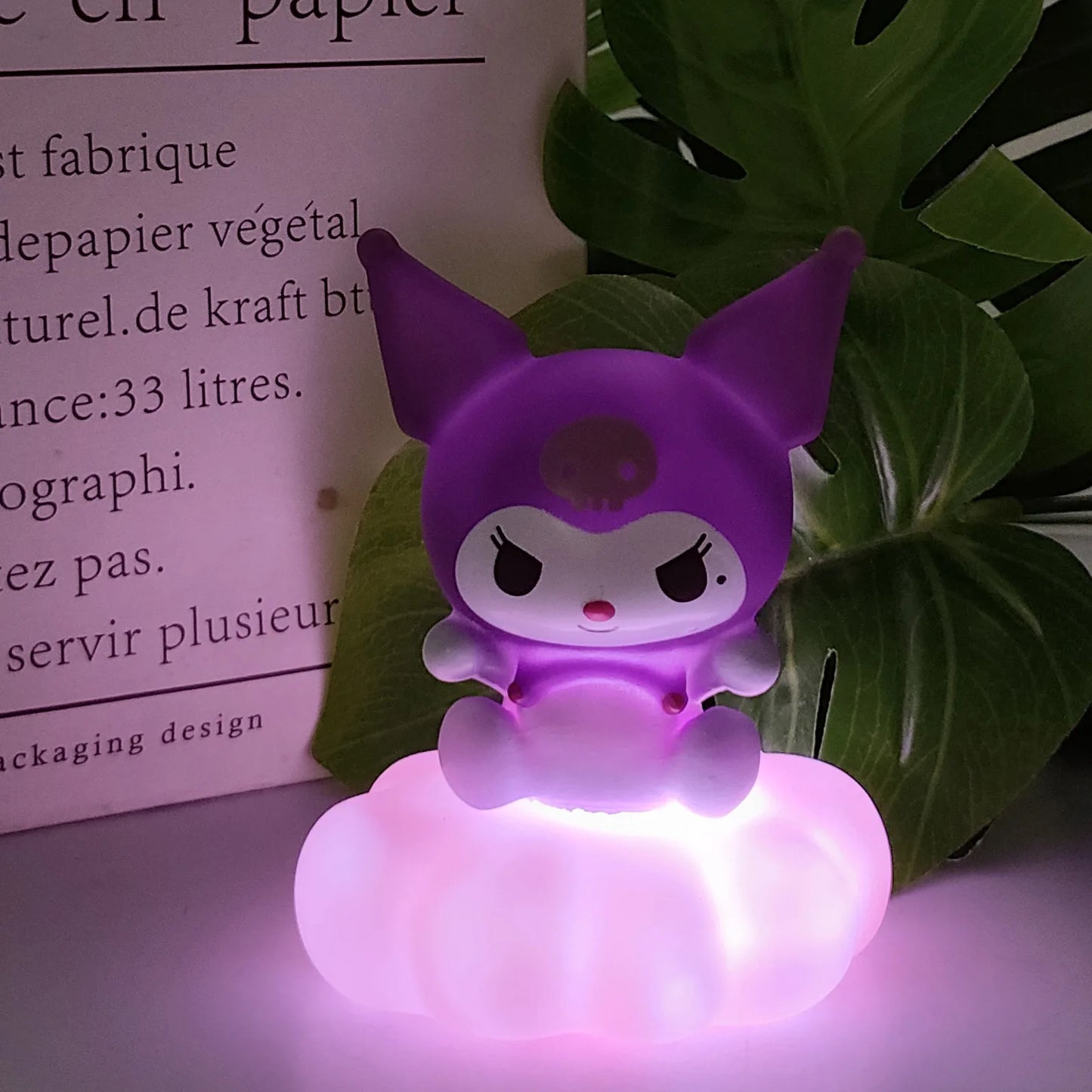 Lámpara de Noche Kawaii Sanrio – Kuromi, Cinnamoroll, Pochacco | Luz de Mesa Decorativa Enamel Cloud