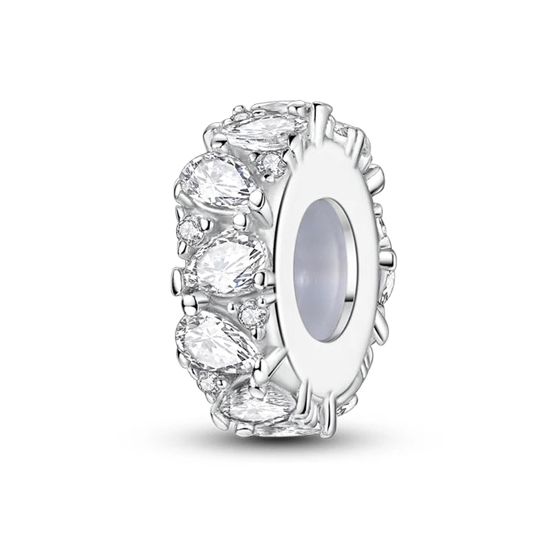 Charm de Plata 925 Araña, Mariposa y Zirconia – Abalorios Brillantes para Pulseras Originales 3mm