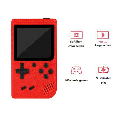 Consola Retro Portátil Roja para Niños – Consola Clásica con Cientos de Juegos + Conexión a TV