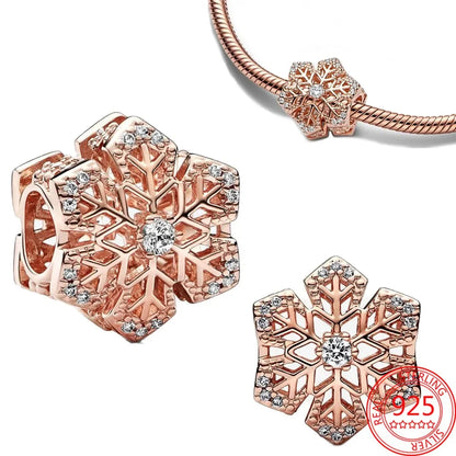 Charm Colgante Pareja Plata 925 y Oro Rosa | Compatible Pandora Original | Pulsera o Collar Mujer