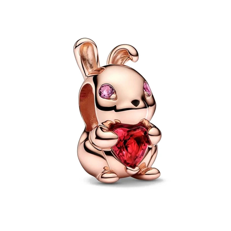 Charm Abalorios Dorados y Rosados para Pulseras Originales Mujer