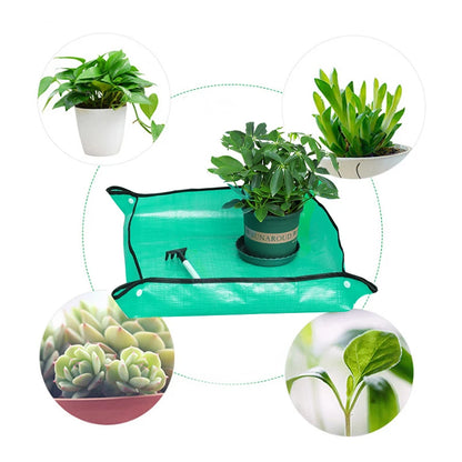 Alfombrilla de Jardinería Impermeable | Tapete Plegable para Trasplante de Plantas y Macetas 50cm-100cm