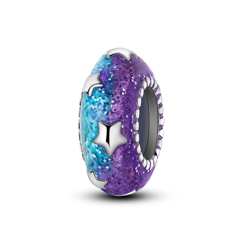 Charm de Plata 925 con Mariposa y Dragón – Abalorio Colorido con Zirconia Arcoíris para Pulseras DIY