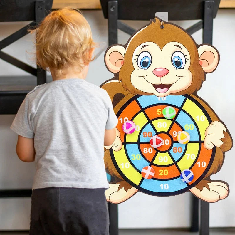 Juego Educativo Dardo Infantil con Pelotas Adhesivas – Tablero Montessori para Niños 3 a 7 Años