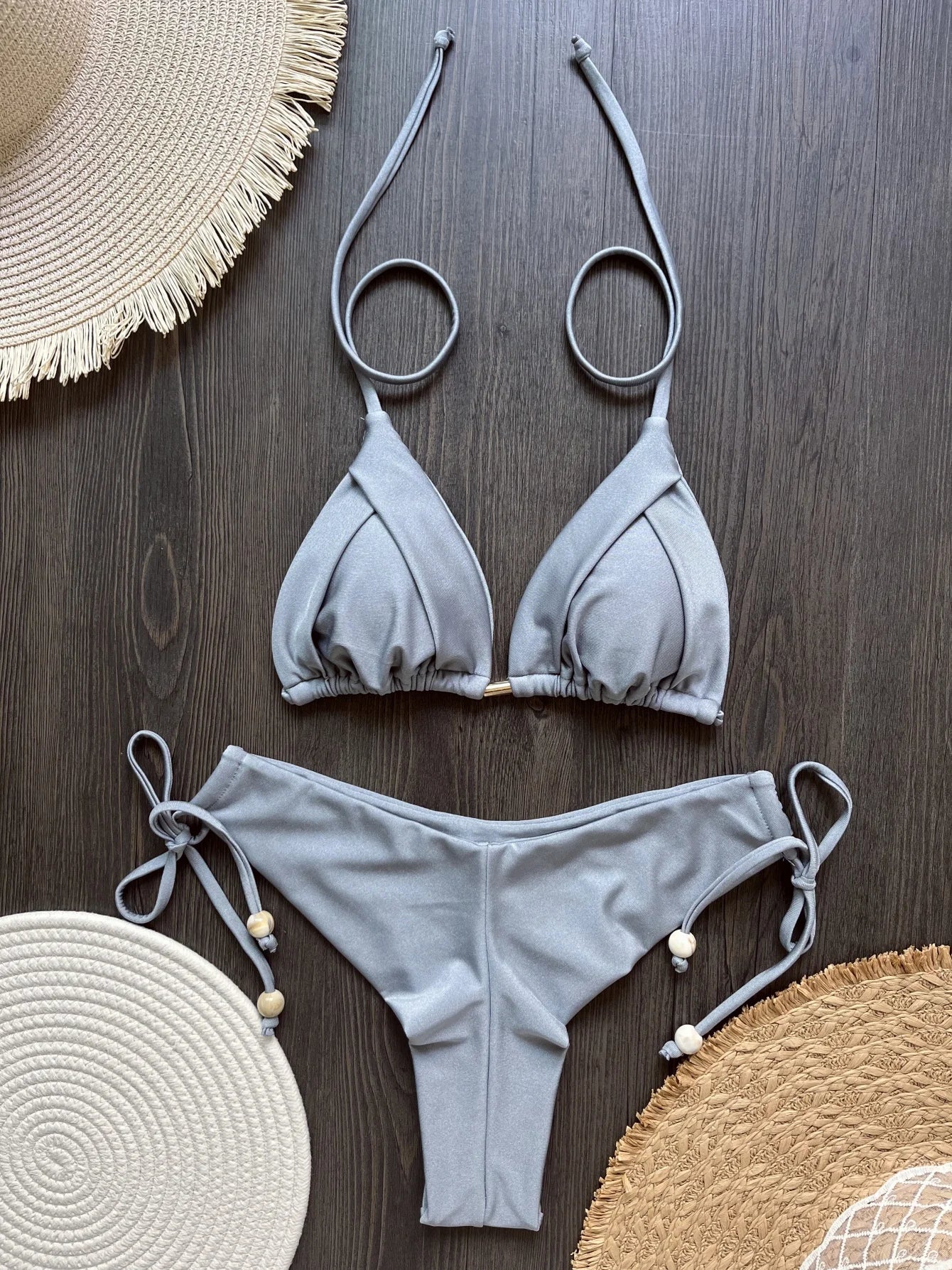 Bikini Brasileño Mujer 2025 | Traje de Baño Sexy Push Up Triángulo 13 Colores