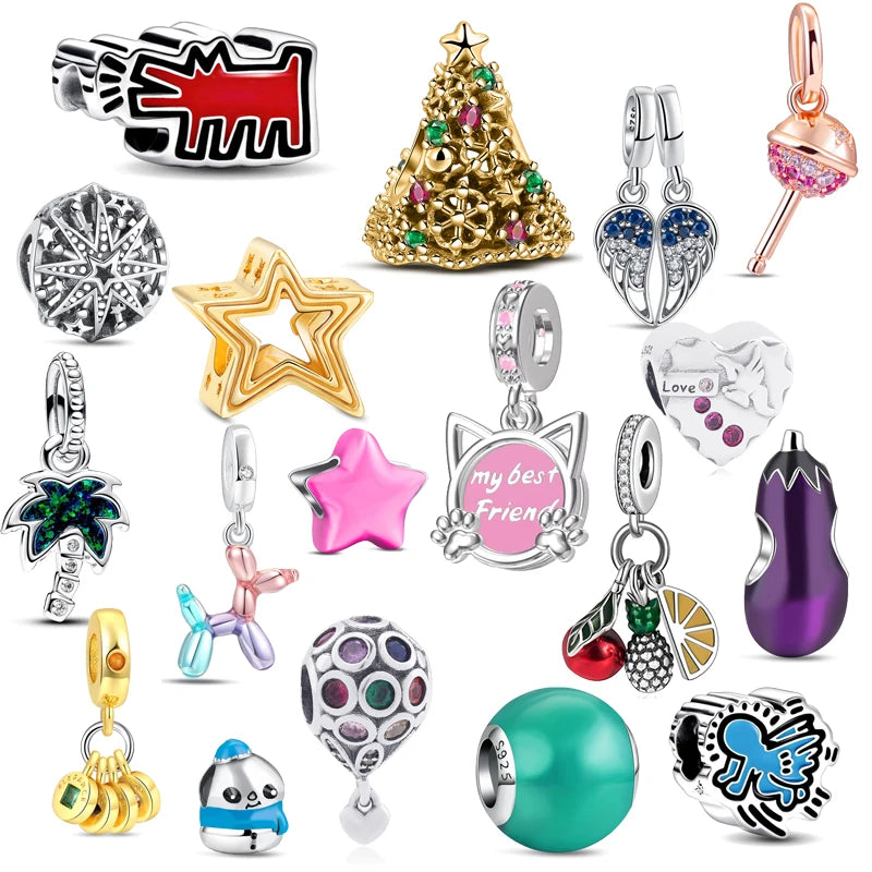 Charm Sorpresa Dopamina de Plata 925 | Dijes Cartoon Estilo Aleatorio para Pulseras DIY