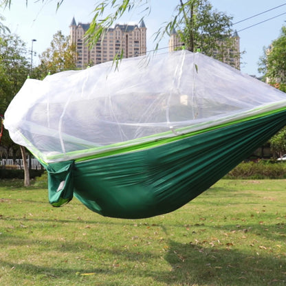 Hamaca Portátil con Mosquitera – Nylon Ligero para Camping y Viajes | Tamaño Individual y Doble
