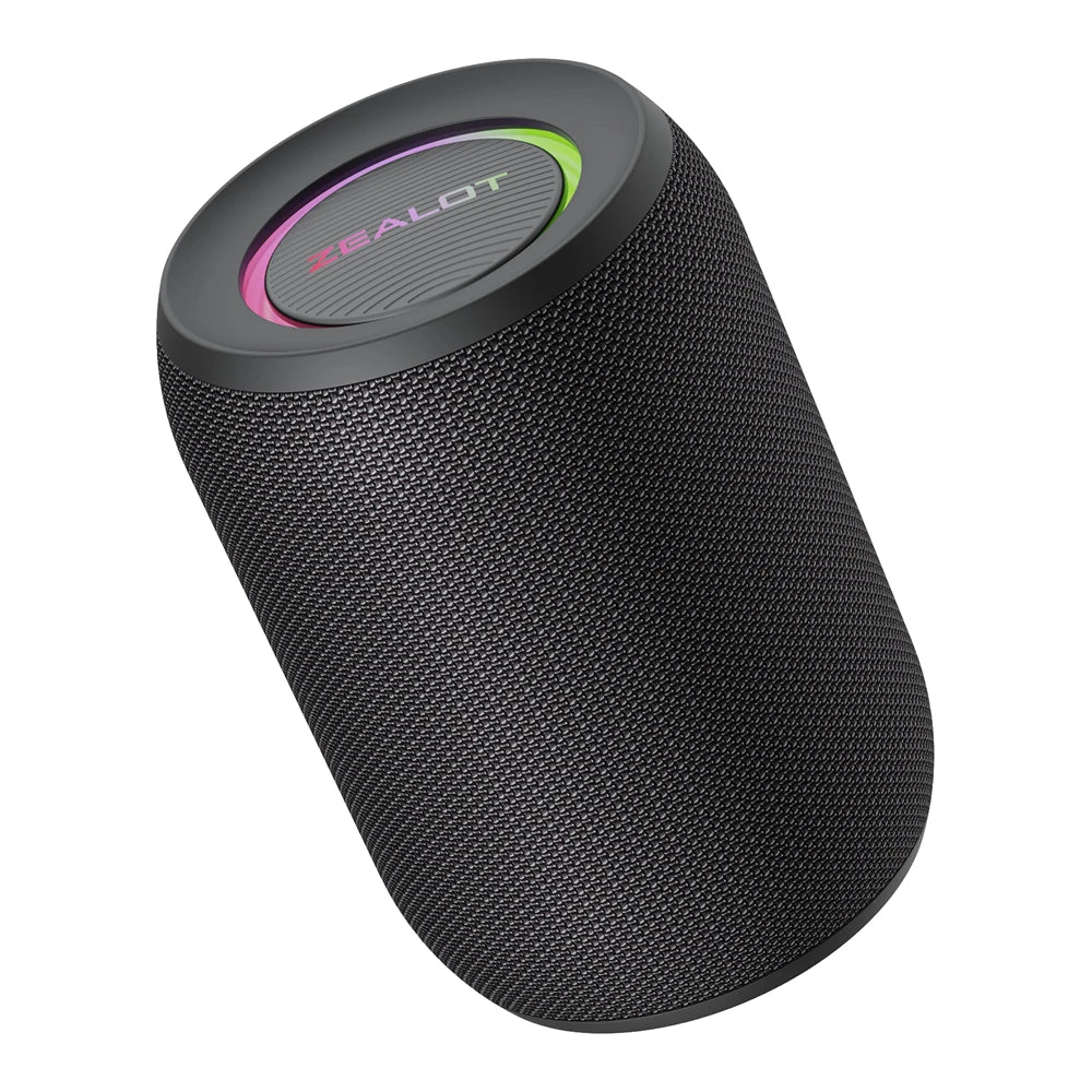 Zealot S32PRO Altavoz Bluetooth Potente 15W – Parlante Inalámbrico con Graves Profundos, Luces LED, Impermeable IPX5 y 15H de Reproducción