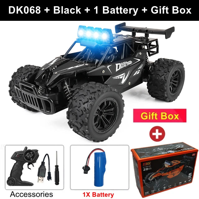 Coche RC Drift 1:16 Todoterreno – Control Remoto 2.4G Alta Velocidad con Luces LED Juguete para Niños
