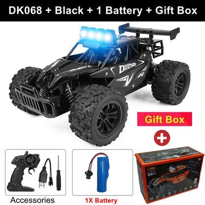 Coche RC Drift 1:16 Todoterreno – Control Remoto 2.4G Alta Velocidad con Luces LED Juguete para Niños