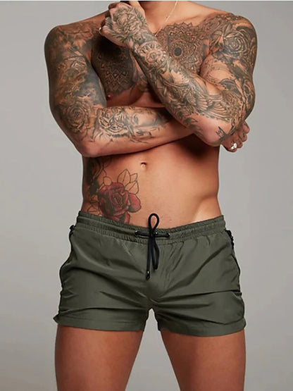 Bañador Hombre con Bolsillos Cremallera | Shorts Playa Secado Rápido con Malla – Swimwear Verano