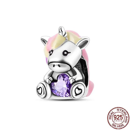 Charm animal mascota en plata 925 – Abalorio elegante para pulsera o collar tipo Pandora, joyería personalizada mujer