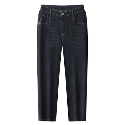 Jeans Oversize Hombre Tallas Grandes | Pantalón Vaquero Negro y Azul Alta Cintura 140kg Casual 2025
