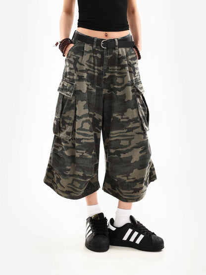 Pantalones Cargo Camuflados Unisex | Bermudas Capri Mujer Verano Estilo Streetwear