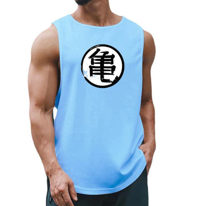 Tank Top Anime Japonés para Hombre – Camiseta Sin Mangas de Gym, Fitness y Bodybuilding, Secado Rápido y Estilo Muscle
