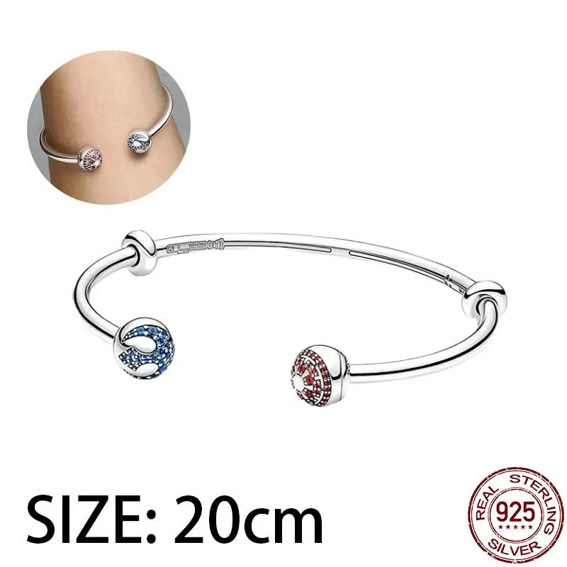 Charm Star Wars Mandalorian en Plata 925 – Abalorio Yoda y Casco Mandalorian para Pulsera Original Mujer