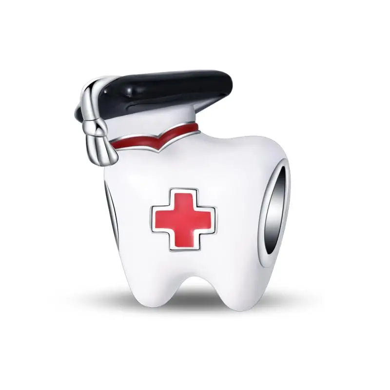 Charm Profesional Médico en Plata 925 | Profesora/Docente | Compatible con Pulsera Pandora Original