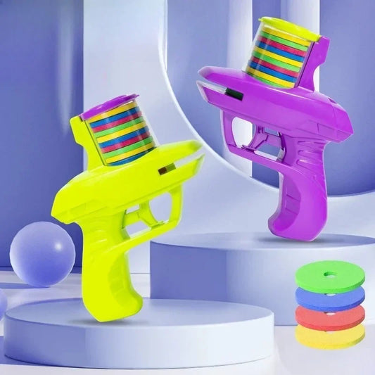 Pistola UFO Infantil con Discos de Espuma – Juguete Interactivo para Niños y Padres al Aire Libre