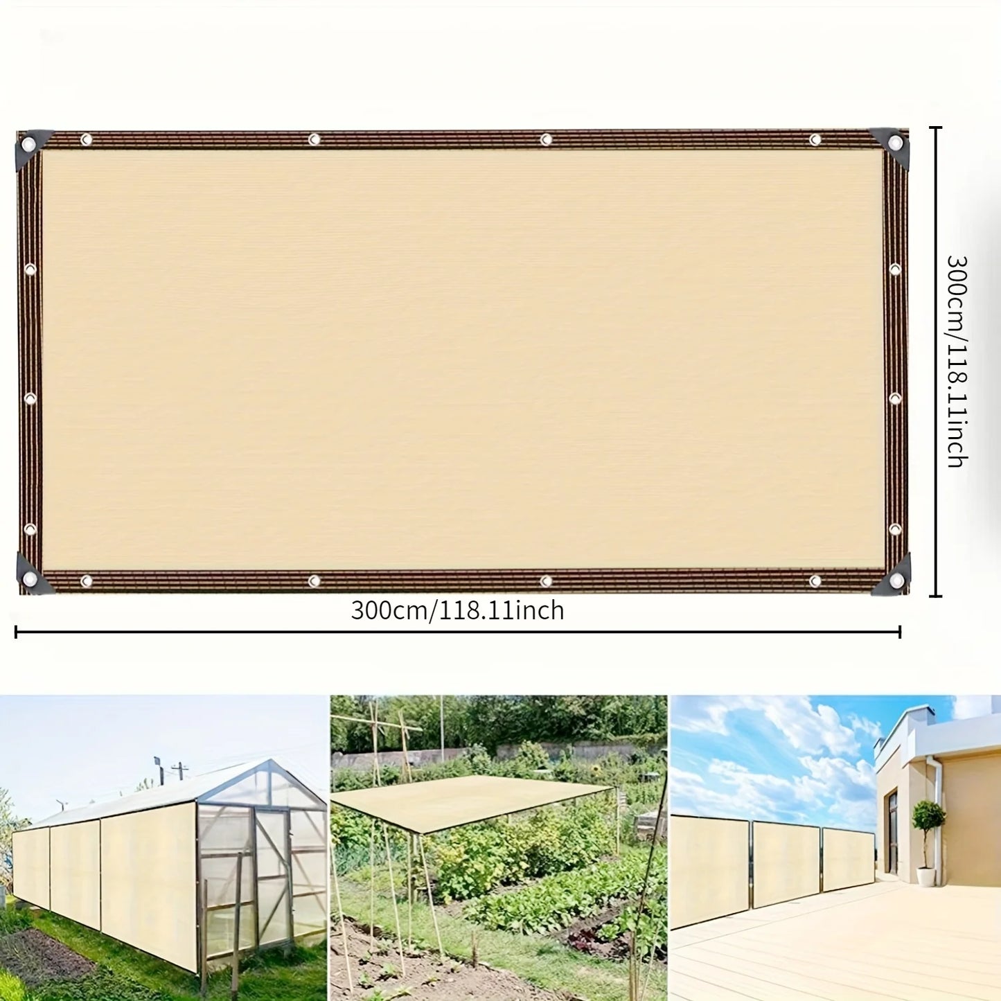 Malla de Sombra para Plantas con Protección UV | Cubierta de Jardín, Invernadero y Terraza en Tela Resistente