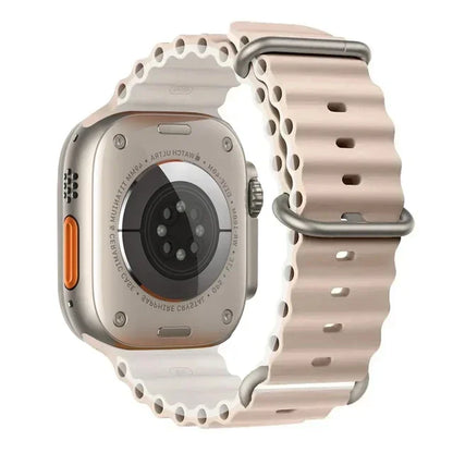 Correa Ocean Band Compatible con Apple Watch | Pulsera Deportiva Ajustable 49mm 45mm 44mm 41mm 40mm Series SE 3 6 7 8 9 10 Ultra