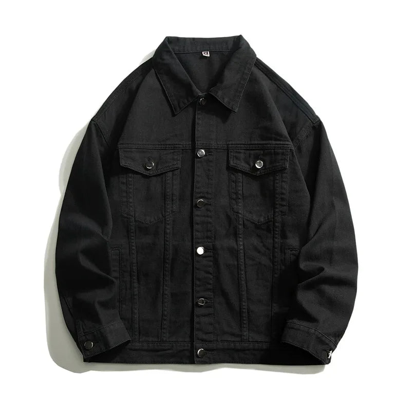 Chaqueta Vaquera Oversize Hombre 5XL | Denim Jacket Verde Blanco Azul Negro Streetwear Hip Hop Casual con Solapa