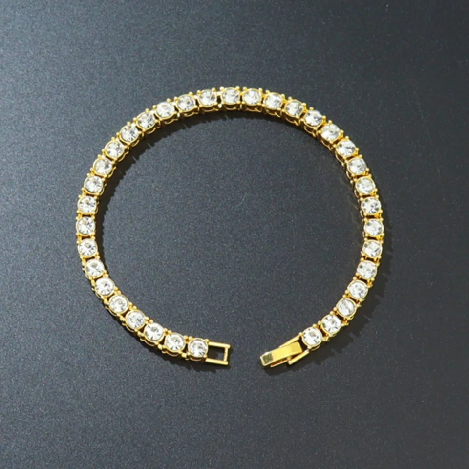 Luxury 4mm Round Silver Color on Hand Bracelet Bangle for Women Anniversary Gift Jewelry Bulk Sell Free Shipping Items S5650