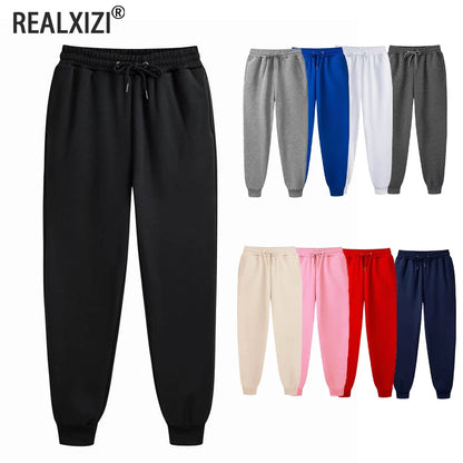 Pantalones Deportivos Hombre | Primavera y Otoño | Felpa Oversized con Cordón y Bolsillos