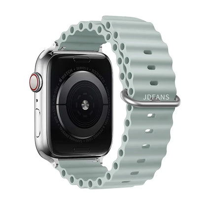 Correa Ocean Band Compatible con Apple Watch | Pulsera Deportiva Ajustable 49mm 45mm 44mm 41mm 40mm Series SE 3 6 7 8 9 10 Ultra
