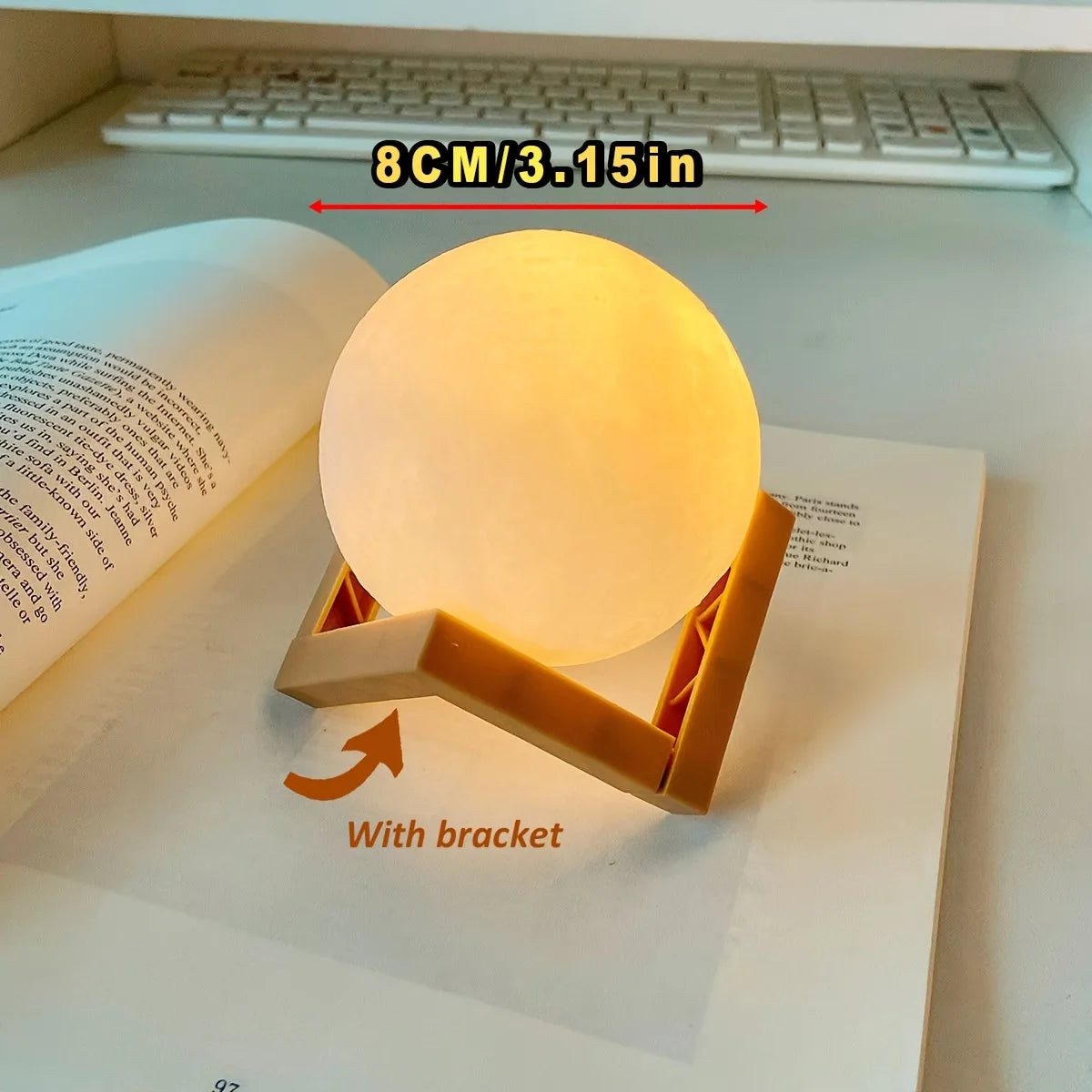 Kit DIY Lámpara Luna Pintada a Mano – Actividad Infantil y Familiar con Base Plástica