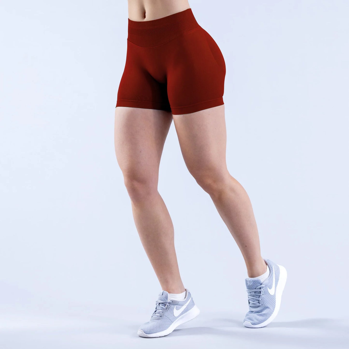 Shorts Deportivos Mujer Seamless | Cintura Triple Plisada Low Rise Yoga & Fitness